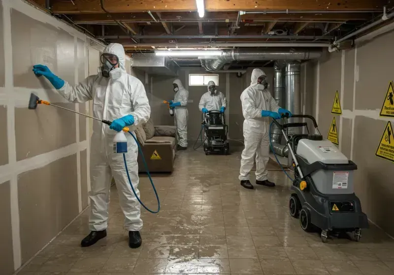 Basement Moisture Removal and Structural Drying process in Ogallala, NE